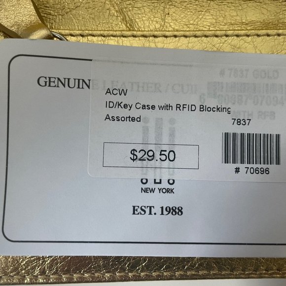 Genuine Leather RFID blocking Gold Wallet - Picture 3 of 11